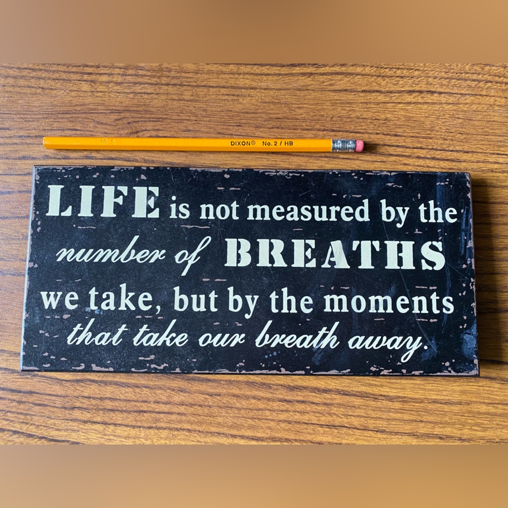 “Life is not measured by the number of breaths we take…” box quote